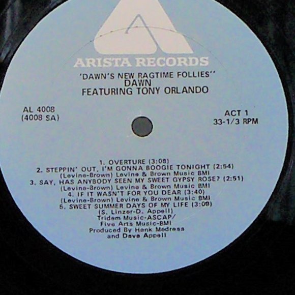 Dawn's New Ragtime Follies Featuring Tony Orlando- CLEANED AND TESTED! - Picture 5 of 7